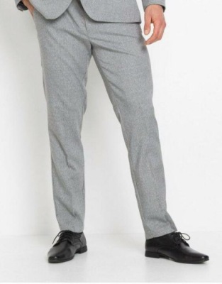 1I5G07 BONPRIX SPODNIE OD GARNITURU SZARE 64