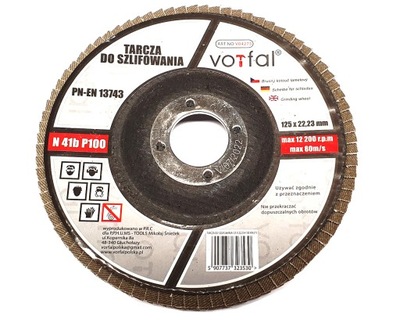 TARCZA ŚCIERNA ŚCIERNICA LISTKOWA 125MM P100 X 10