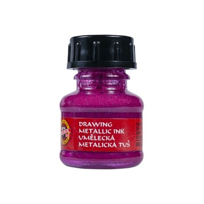 Tusz kreślarski Koh-i-Noor Metalik 20g, Magenta