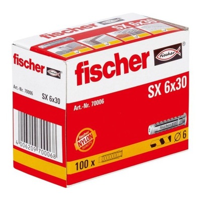 Kołki rozporowe Fischer Sx 6 x 30 mm 1 paczka