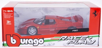 SAMOCHÓD BBURAGO 1/24 - FERRARI F50 CZERWONY