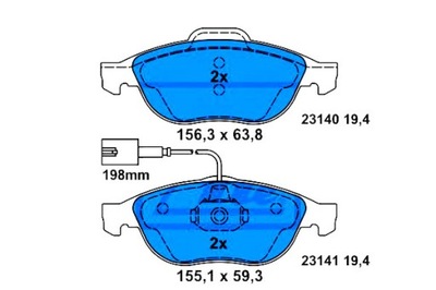 Ate гальмівні колодки гальмівні alfa romeo 156 lancia lybra 1 фото №1