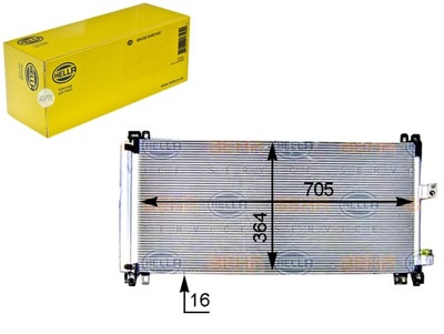 Hella конденсатор радіатор кондиціонера 6455hr 0620 фото №1