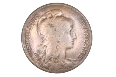 FRANCJA III Republika 10 CENTYMÓW 1914 r. MONETA (E0171-4)