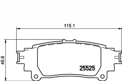 Textar комплект тормозных колодок ham. задняя lexus gs, is iii, фото №1
