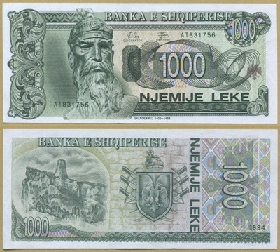 -- ALBANIA 1000 LEKE 1994 AT P58a UNC