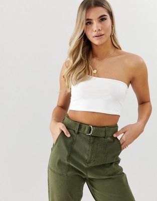 ASYMETRYCZNY BIAŁY CROP TOP LDD XXH__M