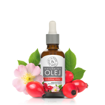 e-FIORE Olejek z Dzikiej Róży ROSEHIP OIL Nierafinowany, rubinowy 50ml