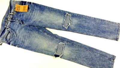 NEW LOOK__JEANSY DZIURY SKINNY RURKI__NOWE 32/32