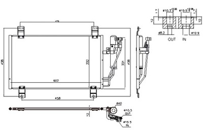 NISSENS CONDENSADOR DE ACONDICIONADOR MAZDA 2 CX-3 1.5 1.5H 2.0 08.14-  