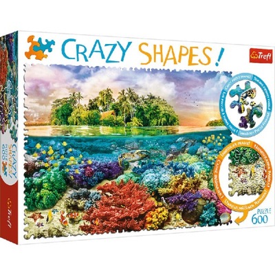 Puzzle TREFL 600 Crazy shapes Tropiki