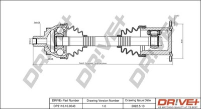 PÓŁOŚ NAPĘDOWA AUDI A6 97-05 LEWA