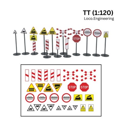 Znaki drogowe przejazd kolejowy polskie TT