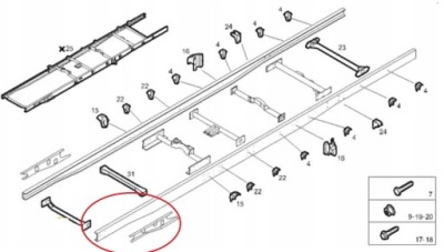 Лонжерон iveco daily vi 2014- 35s левая фото №1