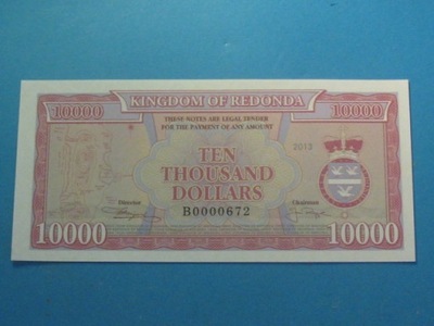 Kingdom of Redonda 10000 Dollars 2013 UNC Okręt