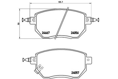 ZAPATAS DE FRENADO INFINITI FX35.FX45 03- PARTE DELANTERA BREM  