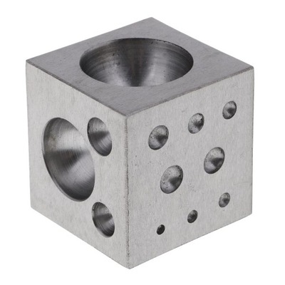 Wysokiej jakości metalowy blok z 2 metalowymi kopułkami