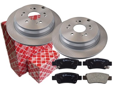 Тормозные диски + тормозные колодки febi задняя honda cr-v iv 302mm фото №1