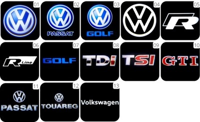 VW DIODO LUMINOSO LED LOGOTIPO PROYECTOR BORA CADDY GOLF IV I INNE!  