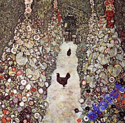 50x50 cm G.Klimt Ogród z kogutem