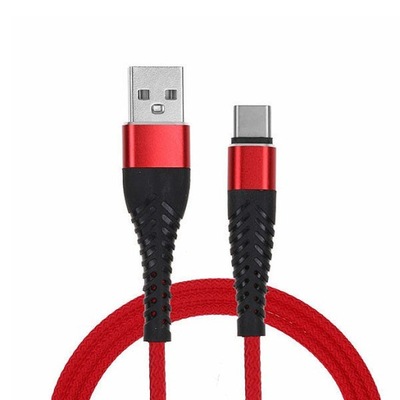 KABEL USB TYP-C QC 3.0 CZERWONY 3M WZMACNIANY REDX