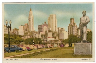 Pocztówka Brazylia 1959 Sao Paulo centrum miasta