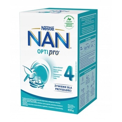 NESTLE NAN OPTIPRO 4 MLEKO MODYFIKOWANE DLA DZIECI PO 2 ROKU 650G