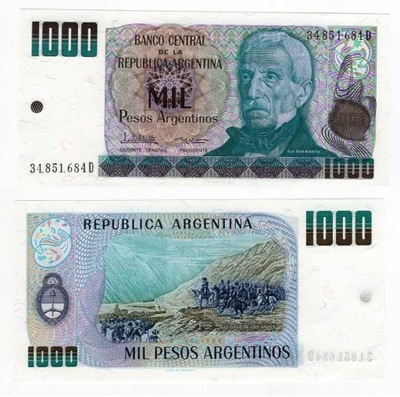 ARGENTYNA 1983-85 1000 PESOS