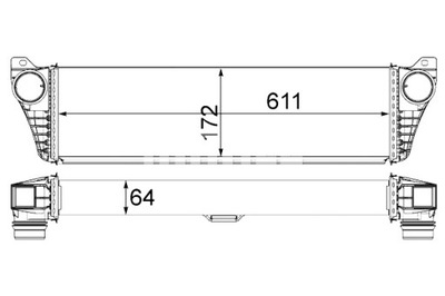 MAHLE INTERCOOLER MERCEDES VIANO W639 VITO MIXTO W639 VITO W639 2.2D