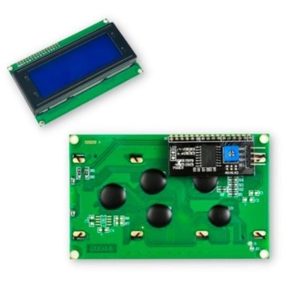 Niebieski wyświetlacz LCD 2004 20x4 HD44780 konwerter i2C Arduino Raspberry