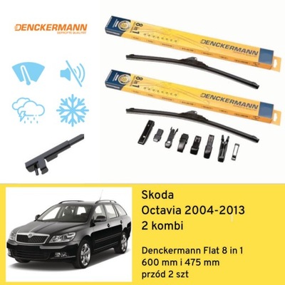 WIPER BLADES FRONT DO SKODA OCTAVIA 2 UNIVERSAL (2004-2013) DENCKERMANN  