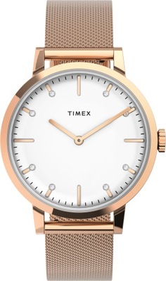 Zegarek damski złoty bransoleta mesh Timex