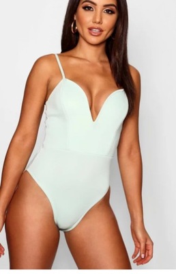 BOOHOO RÓŻOWE BODY DAMSKIE NA RAMIĄCZKACH 36 1FUL