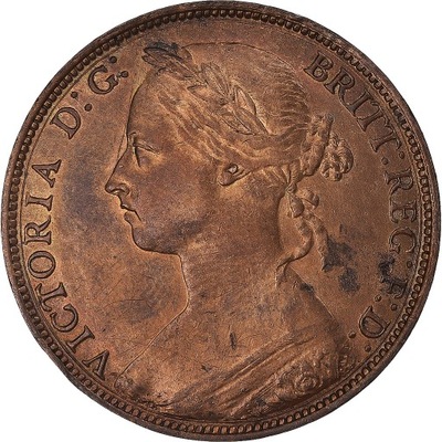 Moneta, Wielka Brytania, Victoria, Penny, 1889, AU