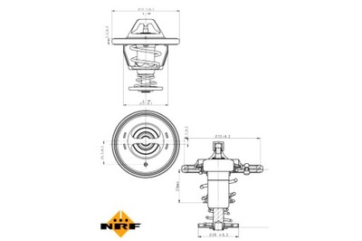 NRF TERMOSTATO LÍQUIDO REFRIGERANTE FORD RANGER FORD EE.UU. PROBE II MAZDA 2  