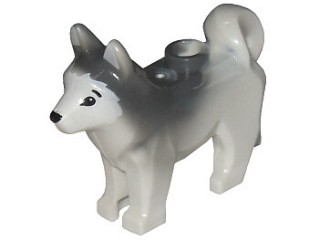 Lego Nowy Pies Biały White Dog Husky 16606pb001