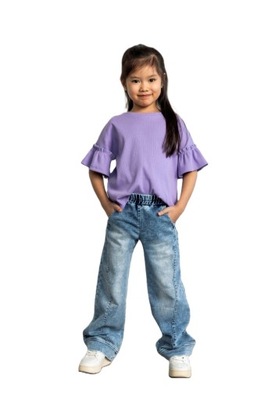 Szerokie spodnie jeansowe Mash MNIE 128 134
