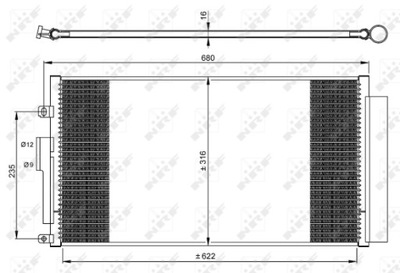 RADUADOR DE ACONDICIONADOR - CONDENSADOR EASY FIT NRF 350071  