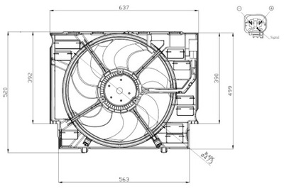 NRF VENTILADOR DEL RADIADOR Z CUERPO BMW 5 E60 5 E61 6 E63 6 E64 2.0D  