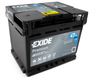 АКУМУЛЯТОР EXIDE PREMIUM 47AH 450A EA472 CARBON BOOST 2.0