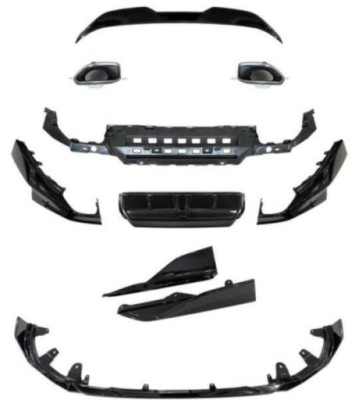 Кузов kit bmw 2 g42 22- m-pakiet style gloss black фото №1