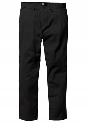 CHINO REGULAR CZARNE 62 1G5G40 BONPRIX SPODNIE