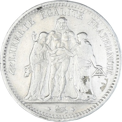 Moneta, Francja, Hercule, 5 Francs, 1848, Paris, V