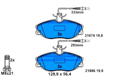 Ate тормозные колодки тормозные citroen xsara zx peugeot 306 фото №1