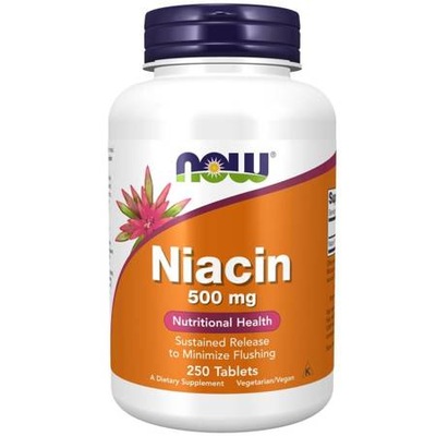NIACIN 500 mg , 250 tabl. Now Foods - PROMOCJA !!!