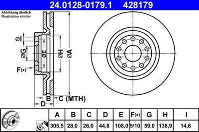 2X ДИСК ТОРМОЗНОЙ LANCIA ПЕРЕД THESIS 2,0-3,2 02-07 24.0128-0179.1