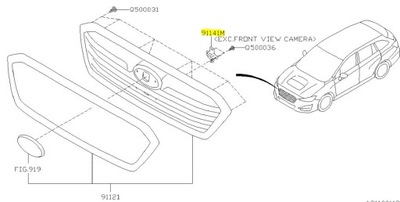 BLIND PLUG CAMERA FRONT SUBARU LEVORG 2017-  