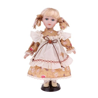 Prettyia 30cm porcelanowa lalka stojąca dziewczyna
