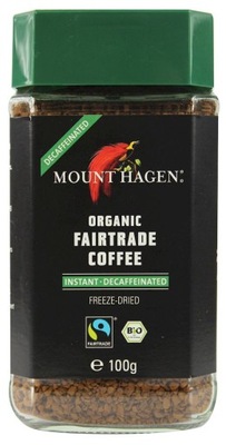 Kawa rozpuszczalna BEZKOFEINOWA FAIR TRADE BIO 100 g Mount Hagen