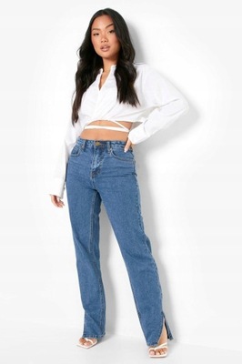 JEANSY WYSOKI STAN ROZCIĘCIA XL IC27110 *BOOHOO PETITE SPODNIE